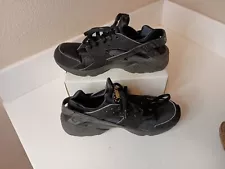 Nike Men Air Huarache Run Black Running Shoes Sneakers US Size 9.5 318429-003