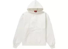 Supreme Box Logo Off White Hoodie Hooded Sweatshirt Sz Large FW23