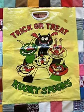 Vintage 1979 Kooky Spooks Yellow Plastic Halloween Trick or Treat Bag