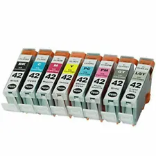 8 Pack Ink Cartridges w/ chip for Canon CLI-42 Pixma Pro-100 Pro 100 Printer