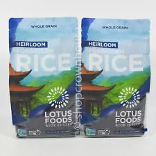 2 Lotus Foods Whole Grain Heirloom Forbidden Black Rice Non GMO 15 oz 05/26/2025