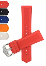 24mm Ribbed Silicone Watch Band for Nixon Corporal