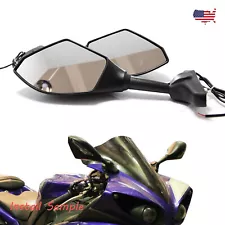 For Yamaha YZF R1 R6 2009 2010 2011 2012 US MOTORCYCLE LED TURN SIGNALS MIRRORS (For: 2009 Yamaha YZF R6)