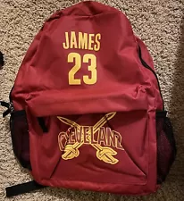 NEW LeBron James #23 Basketball Backpack, Red, Cleveland H 16 x W 12 x D 3,5