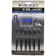 Muzzy 235 Bowhunting 125 Grain, 3 Blade Broadhead, 1-3/16" Cutting Diameter, 6pk