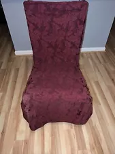 Shabby Chic Look slip covers for dining chairs Burgundy. 6 Covers. $22.00 Each