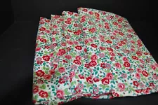 FEED SACKS Red & Pink ROSES; Vintage lot of 4 identical sacks; Opened & Washed