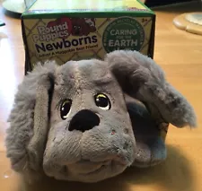 Pound Puppies Newborn Gray Puppy with Fuzzy Ears 7"L Plush