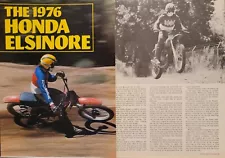 1976 Honda Elsinore CR125M 4pg Motorcycle Test Print Article