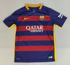 BARCELONA 2015 2016 HOME SHIRT FOOTBALL SOCCER JERSEY BOYS 659032-422 SIZE L