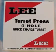 Lee Precision 4 Hole Turret for 4 Hole and Classic Turret Press 90269 - NEW