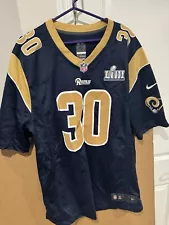 TODD GURLEY LOS ANGELES RAMS NIKE SUPER BOWL LIII JERSEY SIZE XL