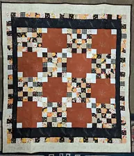 Beautiful Handmade Fall Irish Chain Quilt