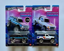 Hot Wheels Tubular Trucks Chevy Blazer 4x4, 1987 Toyota Pickup Truck New 2024