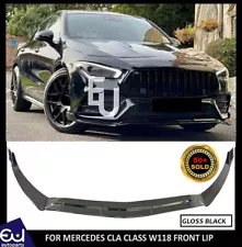 FOR MERCEDES CLA CLASS W118 C118 CLA45S AMG 3 PCS FRONT SPLITTER LIP GLOSS 19+