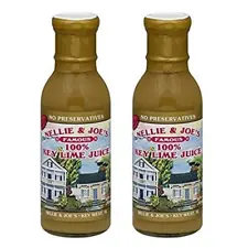 Nellie and Joes 100% Key Lime Juice, 12oz glass (Pack of 2)