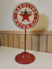 Texaco 11” Metal Stand Up Sign Motor Oil And Gas Advertising Texaco Oil & Gas