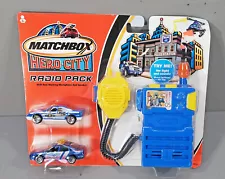 Matchbox Hero City Radio Pack 2 Police Cars w/ Working Microphone & Speaker NEW