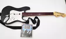 Rock Band PS3 Game & Harmonix Fender Stratocaster Guitar +Strap PSGTS2 No Dongle