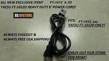 POWER CORD YAESU FT-101Z, ZD AC NEW BUILD QUALITY HEAVY DUTY 6' FREE USA SHIP!