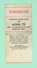 Winchester Model 75 Owners Manual Reproduction