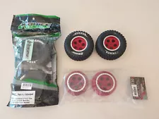 4 x LOUISE SC-HUMMER 1/10 WHEEL SET SOFT TYRE TIRE FOAMS SC10 TRUCK RC BLACK