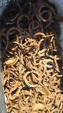 50 Used Steel Rusty Horseshoes W/Nails Craft Weld Good luck Charm Decor Colorado