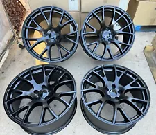 20x9 / 20x10 Matte Black Wheels 20" For Dodge Charger Challenger SRT Staggered