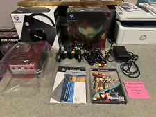 Nintendo GameCube Metroid Prime Bonus Bundle RARE BLACK Limited Edition CIB