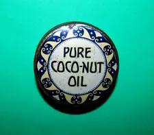 Vintage Pure Coco-Nut Oil Round small tin