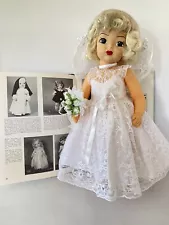 1950'S Blonde TERRI LEE Doll In Tagged Bride Costume (3560A/1952)