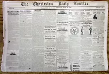 1860 pre-Civil War CHARLESTON South Carolina newspaper with 3 SLAVE FOR SALE ADS