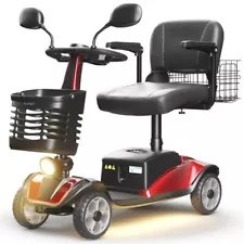 SACVON Upgrade 4 Wheel Mobility Scooter For Seniors, Foldable Powered Wheelchair