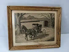 "The Horse and Buggy Doctor" Kenneth Reeve Americana Series #VI(6) Aquatint Etch