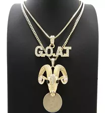 NEW ICE BLING POLO-G GOAT CHAIN SET