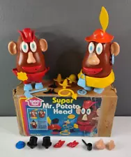 Vintage 1979 Hasbro Super Mr Potato Head W/ 2 Heads & Accessories