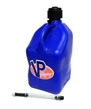 VP Racing Blue Square 5 Gallon Race Fuel Jug Gas Can + Fill Hose SCCA IMCA UMP