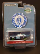 Greenlight Hot Pursuit 1981 Ford LTD S MASS State Police Green Machine MIP