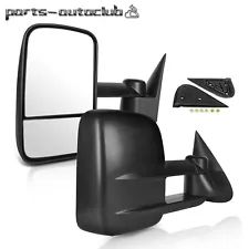 Towing Mirrors For 99-07 GMC Chevy Truck Manual Telescoping Door Side View Pair