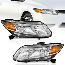 WEELMOTO For 2012-2015 Honda Civic 4-Door Sedan Headlights 12-13 Coupe Lamps Set (For: 2012 Honda Civic)