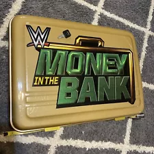 Money In The Bank FULL Size Wrestling Suitcase Briefcase Gold KEY INCLUDED WWE!!