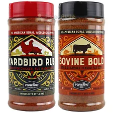 Plowboys BBQ Bovine Bold & Yardbird Seasoning Rub Award Winning Barbeque Rub