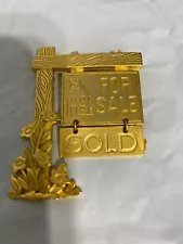 REALTOR PIN HOUSE FOR SALE GOLD COLOR