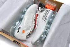 New Men's shoes OFF White x Nike Air VaporMax White AA3831-100 US Size 8-11