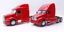 Peterbilt Red Semi Trucks Hauler Diecast Model 1:32 Scale Lot 2