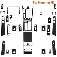 40Pcs Real Carbon Fiber Parts Accessories Interior Trim Kit For Hummer H2 03-07