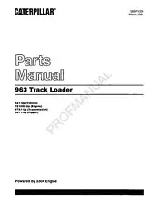 New ListingCaterpilla Cat 963 Track Loader Parts Catalog Manual SEBP1338