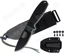 ESEE Model 3 Black Blade Plain Edge Glass Breaker BLACK G-10, MOLLE 3MIL-P-BLK