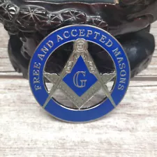 Masonic Auto Car Badge Emblems Mason Freemason FREE AND ACCEPTED MASONS