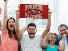 Forever Faithful San Francisco 49ers Fans Waving Flag Handheld Flag &Hand Shank